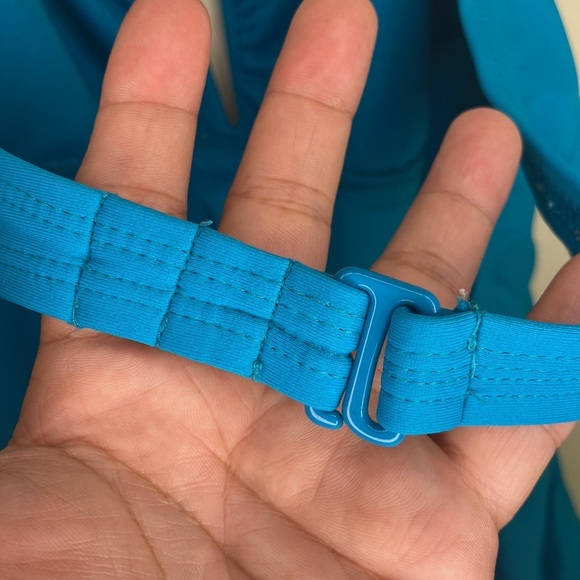 Old Navy Teal One Piece Halter OR Strapless One Piece Bathing Suit Size 16 - Picture 3 of 6